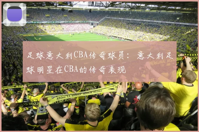 足球意大利CBA传奇球员：意大利足球明星在CBA的传奇表现